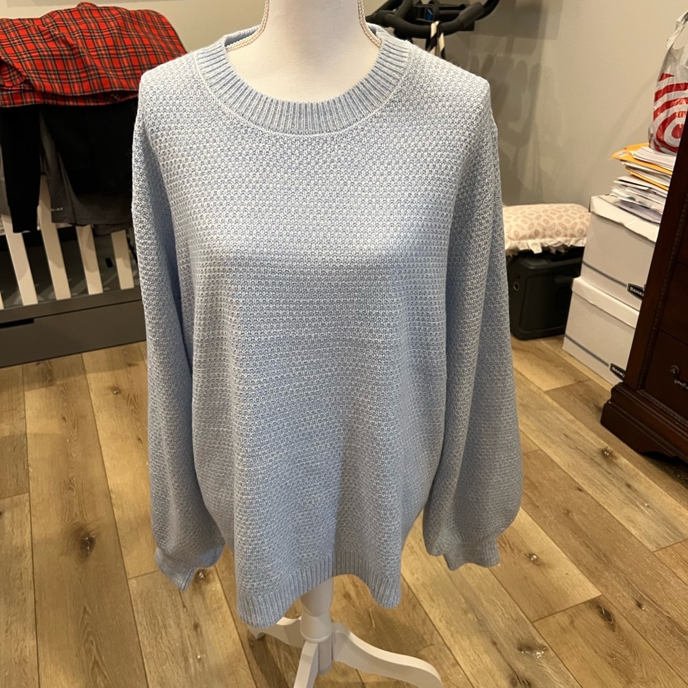 Shop the Mint blue long sleeve sweater Size XL